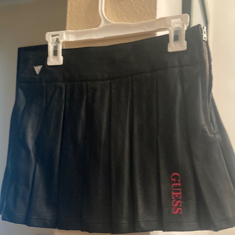 Guess Black Leather Skirt